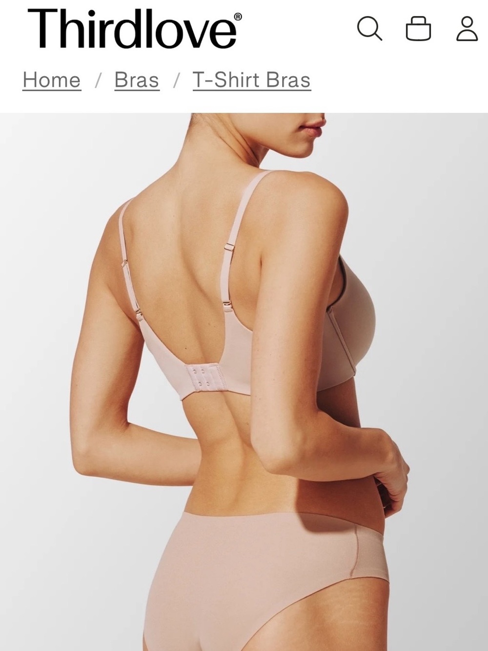 Thirdlove Comfort Stretch Back Smoothing T-Shirt Bra - Picture 3 of 11